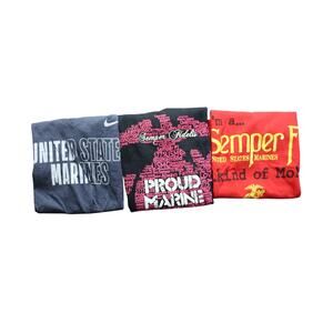 United States Marine Corps Mom Bundle 3 V-Neck T-Shirt Tees S/M